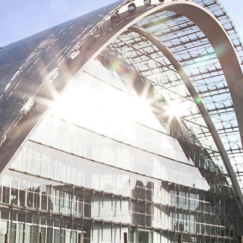 Conergy solar arch building